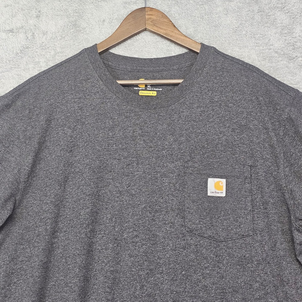 Carhartt K87 Pocket T Shirt Mens XL Carbon Heather Gray Heavyweight Workwear Tee